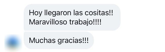 Mensaje real de un cliente de Vetaprint 3D