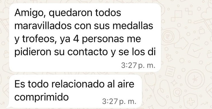 Mensaje real de un cliente de Vetaprint 3D